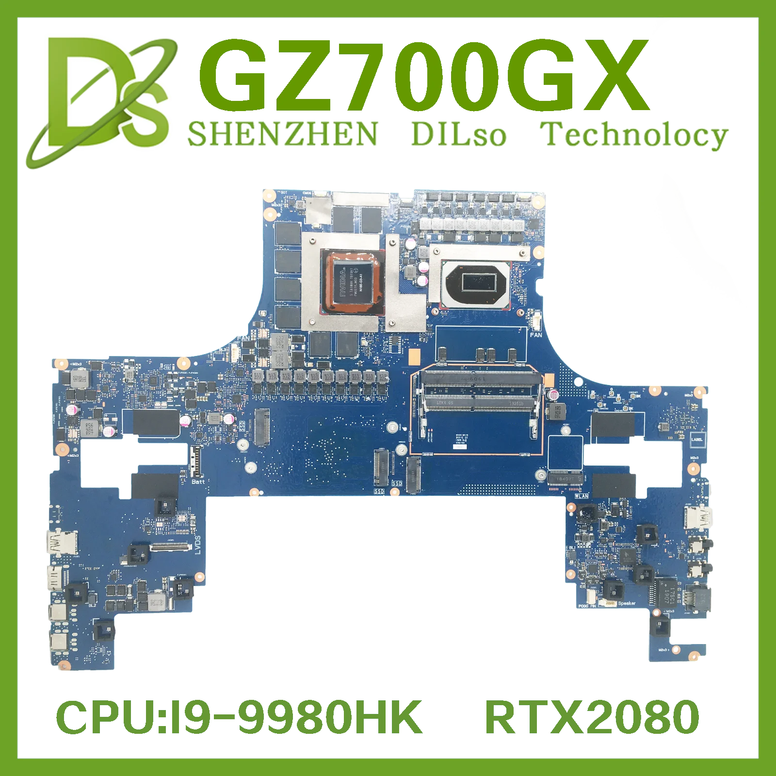 Scheda Madre Kefu Gz700Gx Per Scheda Madre Asus Rog Gz700G Az700Gx Az700G Con I9-9980Hk Rtx2080/8G 100% Funzionante