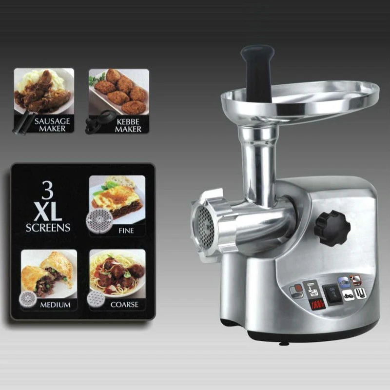 Industrial Meat Mincer with 3 Grinding Plates Sausage Maker Die-cast Aluminum Commercial Meat Grinder 5