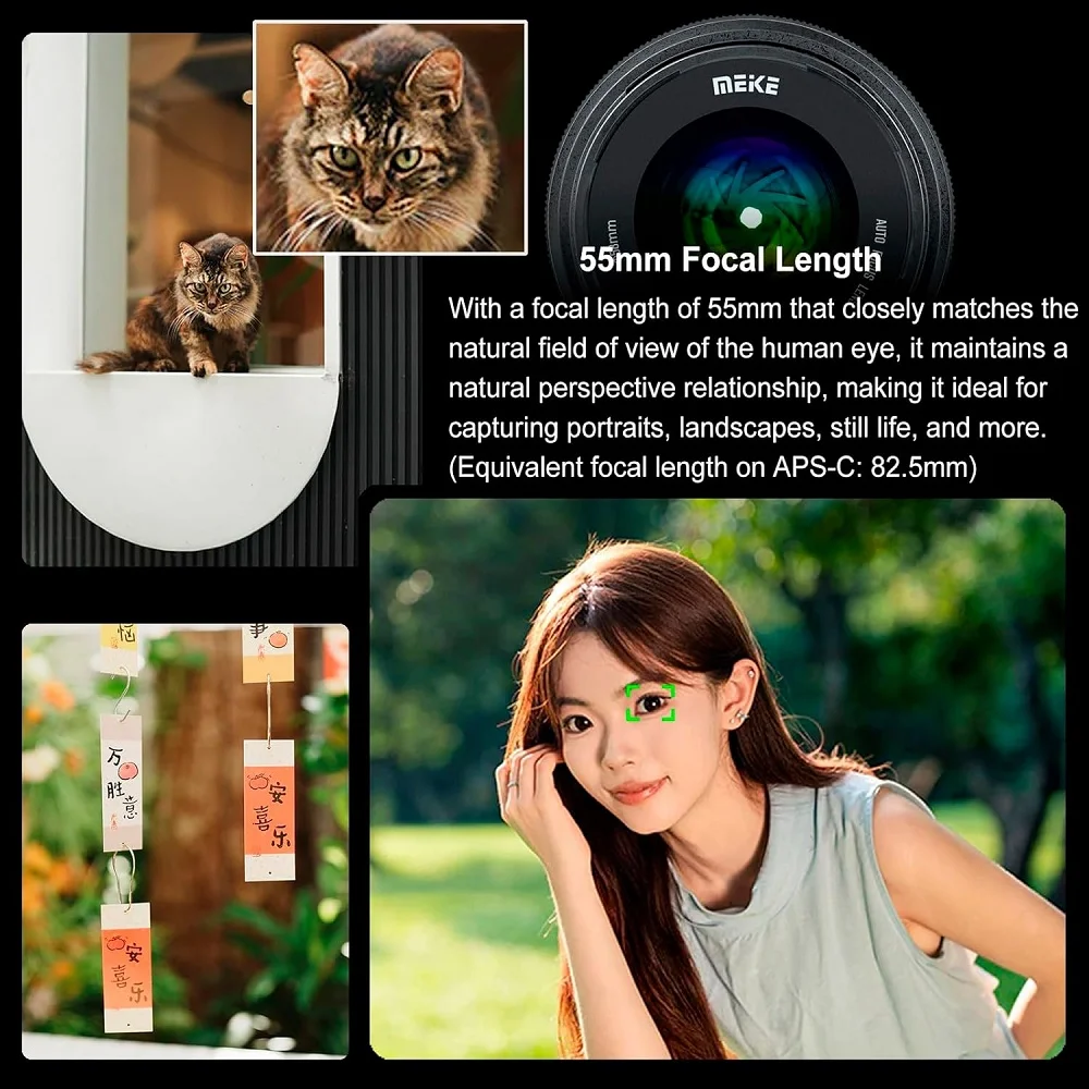 마이크 55mm f1.8 프로 풀프레임 오토 포커스 STM 렌즈 ( E/FE 마운트, Z-마운트 Z5 Z6, 후지필름 X-마운트 카메라 X-T3 XT2 호환)