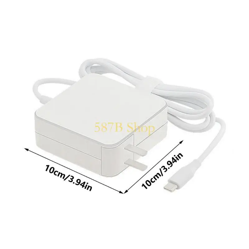 587B Efficient 65W Power Adapter 2Pin Flat Plug Laptops Charging Head Build-in Chip