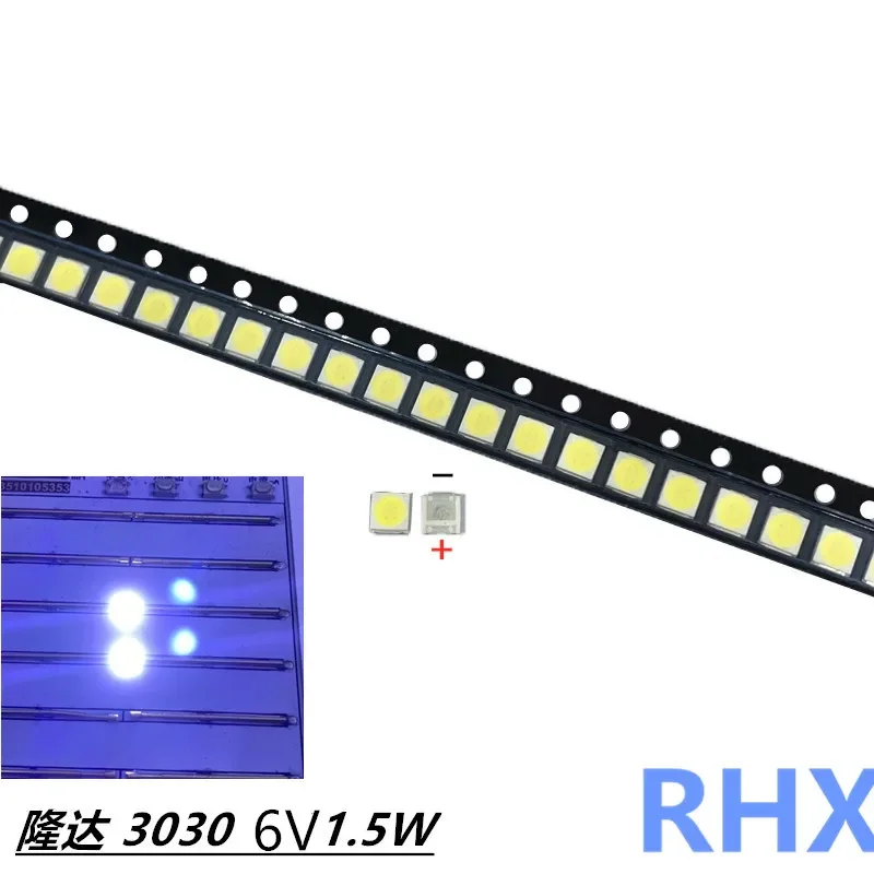 Lextar 3030 LED SMD 램프 비드 6V BN95-03241A,Ronda_32_SVS32_4x7_3030FC TV 백라이트 스트립 수리에 사용됨