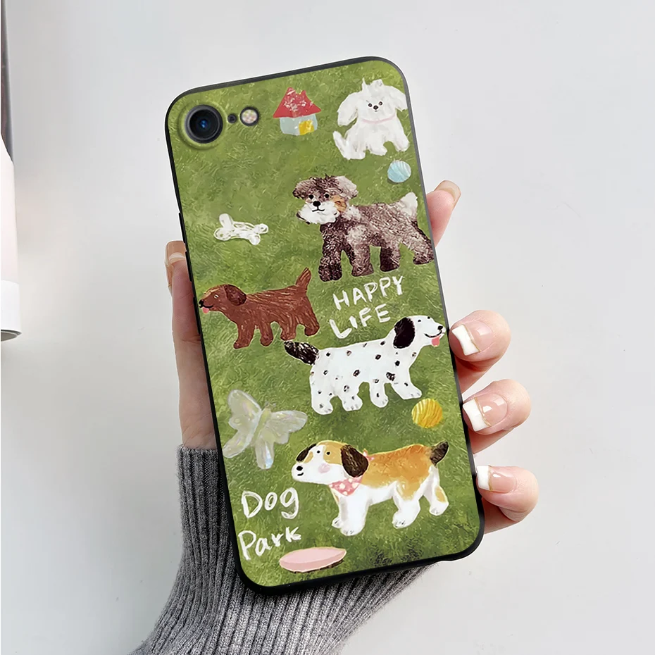 Stylish Painted Soft Silicone TPU Phone Case - 4.7'' Protective Back Cover
