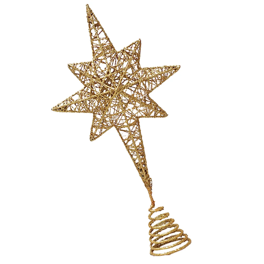 

Christmas Eight Pointed Star Tree Topper Party Xmas Tree Ornament Christmas Star Star Christmas Tree Top Star Decorations