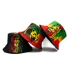 Top Rasta Style Bucket Hat Lion Cartoon Printing Pattern Fisherman Hats Double Sides Panama Cap For Men Women Outdoor Sun Caps 1