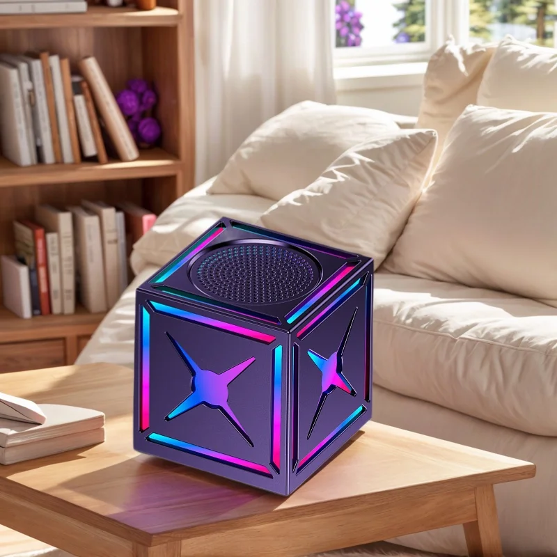 Alto-falantes Bluetooth portáteis, rádio FM, subwoofer externo, luz RGB, festa em casa, multifuncionais, inteligentes, sem fio, mini alto-falantes Bluetooth_voghion.com