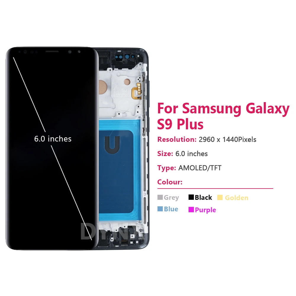 Ｚ  S9 ÷ G965 G965F  TFT LCD ÷ ġ ũ, Ｚ  S9 + LCD ü, 5.80 ġ ǰ