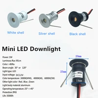 Mini LED 12V Recessed Ceiling Downlights 1W Dimmable Spotlight Black White Showcase Bedroom Party KTV DJ DIY Stairs Spot Lights - Image 3