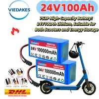 Batterie au lithium 24 V 100 Ah 7S3P : adaptée à une conduite longue distance de scooters électriques, plus de 1000 Cycles, grande capacité + poids léger 1