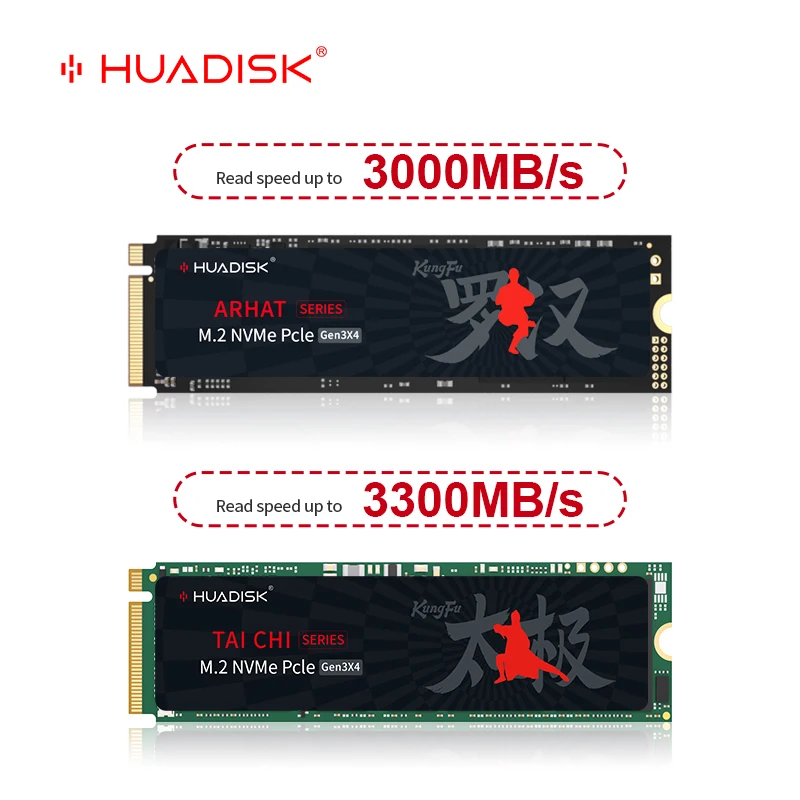 Huadisk-Disque dur interne SSD NVMe M2, 1 To, 512 Go, TLC, PCIE