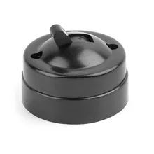 

220-250V Retro Single-control Switch Old-fashioned Round Surface Mounted Wall Light Button Switch Lighting Accessories
