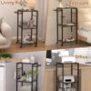 Coffee Bar Cart , Bakers Rack with 8 Hooks Utility Cart for Living Room, Bedroom, Bathroom, Office ，cofee table 6