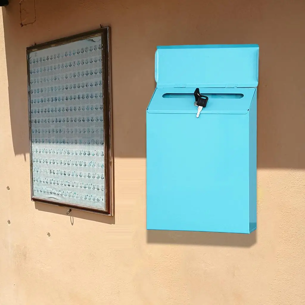 Secure Vertical Mailbox with Lock Sturdy Envelope and Newspaper Holder for Home and Office wall mounted mailbox,post mount mailbox