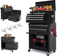 8-Drawer High Capacity Rolling Tool Chest Detachable Tool Box with Lock Movable Tool Chest Chest with Wheels Heavy 1