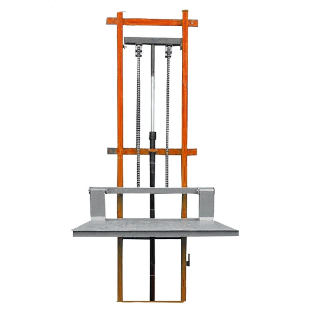 Good quality hydraulic guide rail lift vertical forklift cargo lift