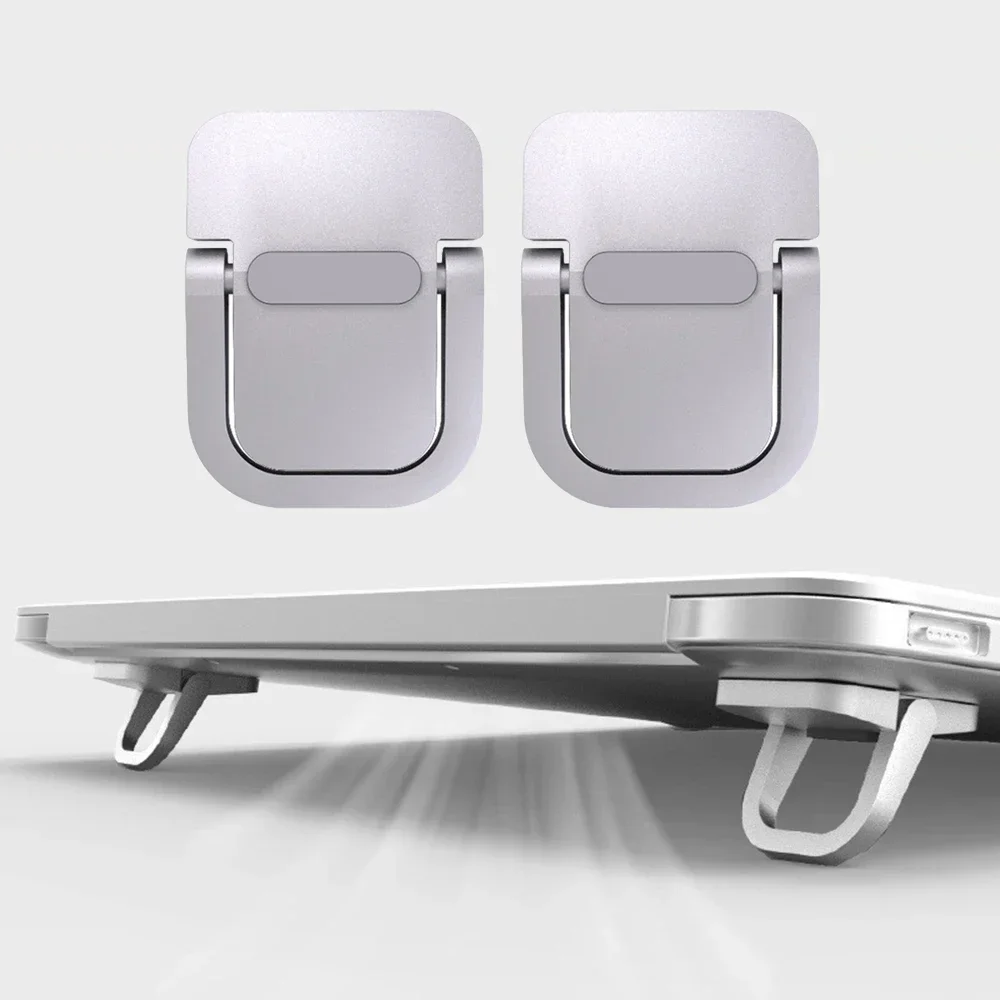 Self-Adhesive Mini Laptop Stand Invisible Computer Keyboard Stand for Desk Ergonomic Lightweight Zinc Alloy Mount Kickstand