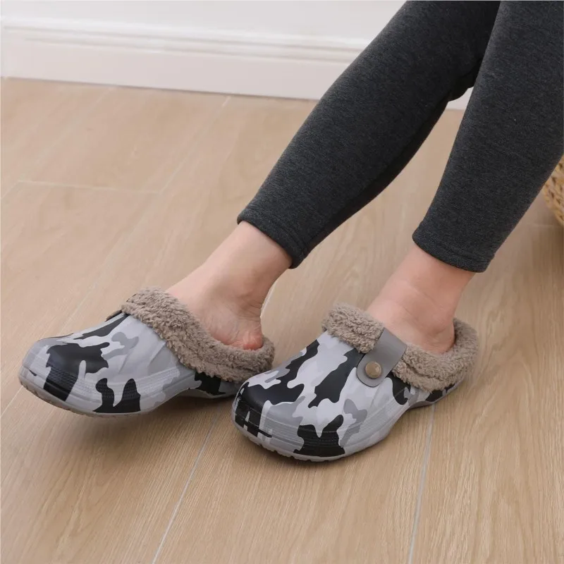 Waterproof Fuzzy Slippers for Women and Men