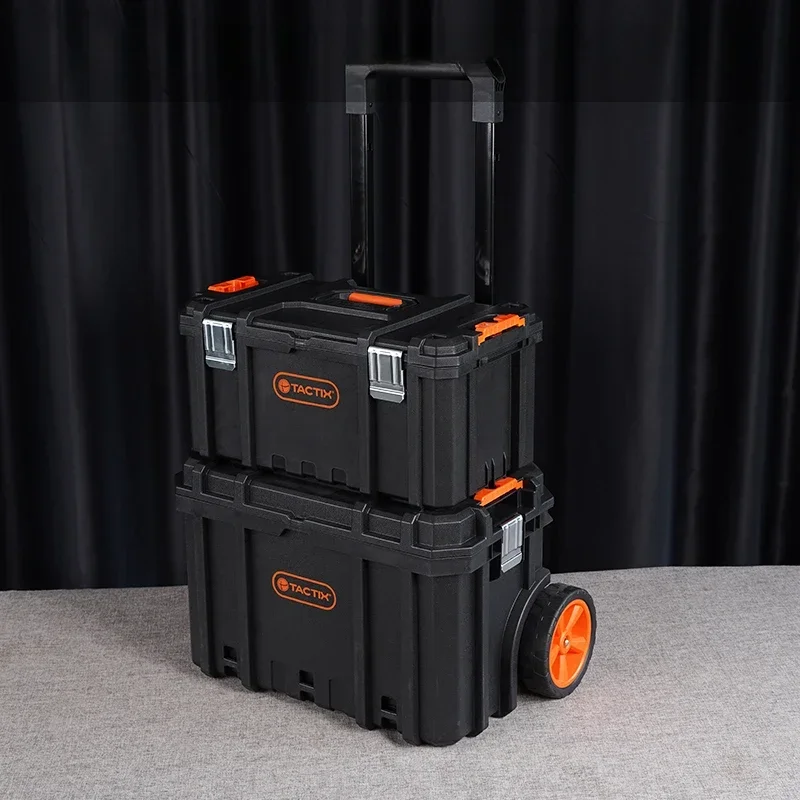 Tactix Tactix Toolbox Household Multi-Function Stacking Combination Trolley Storage Box Set Storage Box Flexible 2