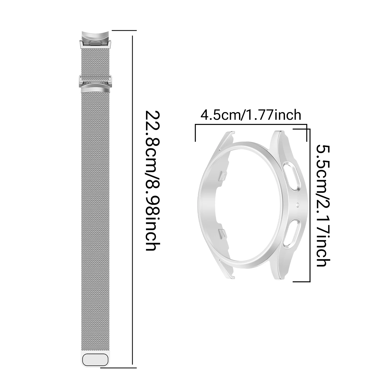 BUSKOZ Premium Metal Strap with Magnetic Loop and Protective Case