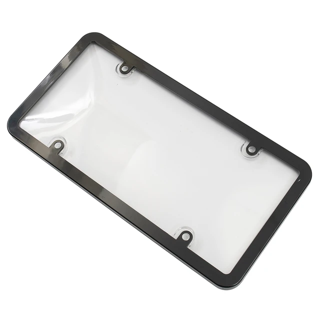 Flat Tinted Plastic Protector License Plate Frame - AliExpress