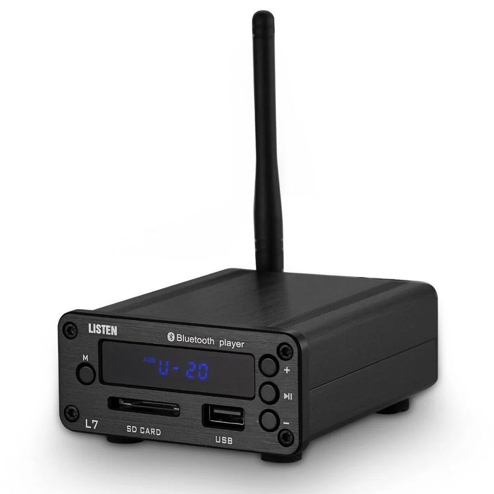 

Hi-Fi Bluetooth 5,0 приемник DAC стерео аудио предусилитель USB музыкальный плеер FM радио наушники amp с поддержкой U-диска SD