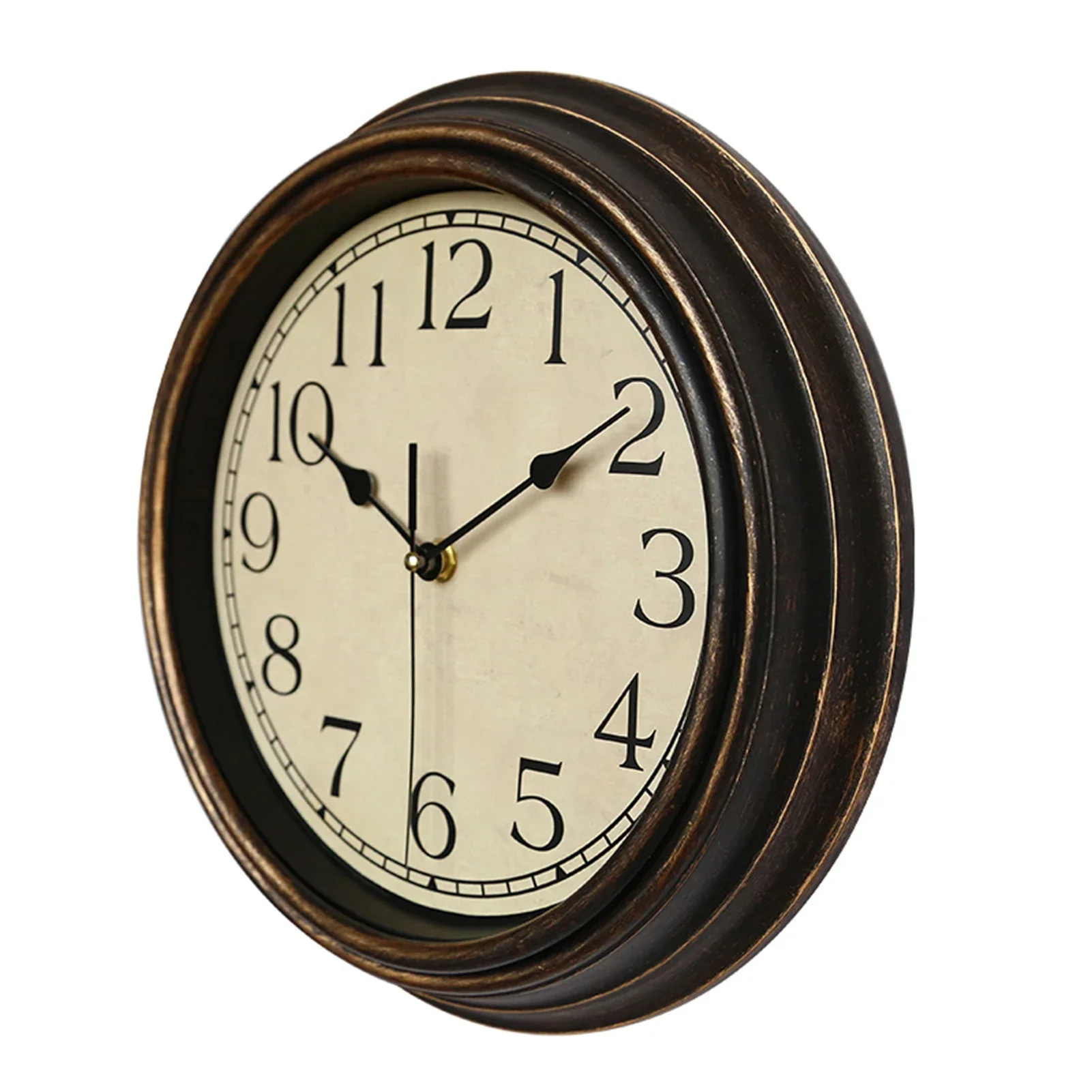 

Vintage European Style Wall Mounted Clock Non-Ticking Silent Hanging Clock for Home Decoration Necessity
