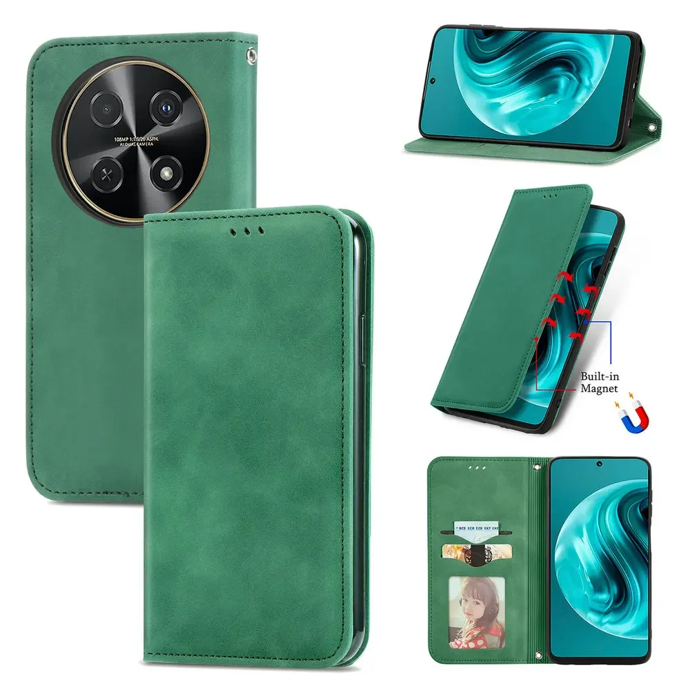 Leather Wallet Flip Case for Huawei Nova Series - Magnetic Closure