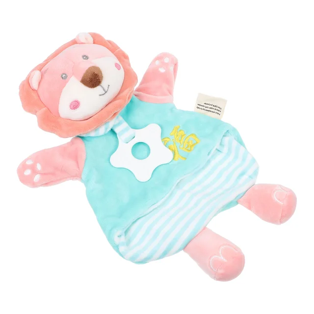 Cartoon Lion Doll Hand Puppet Baby Newborn Soothing Appease Towel Plaything 1
