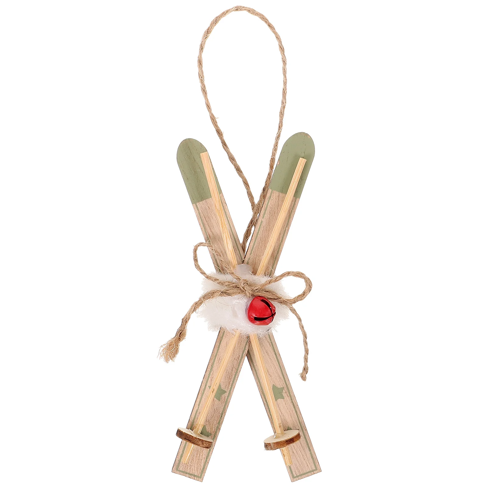 

Christmas Sled Ornaments Ski Xmas Ornament Mini Sleigh Snow Ski Hanging Christmas Tree Ornament Miniature Wood Christmas