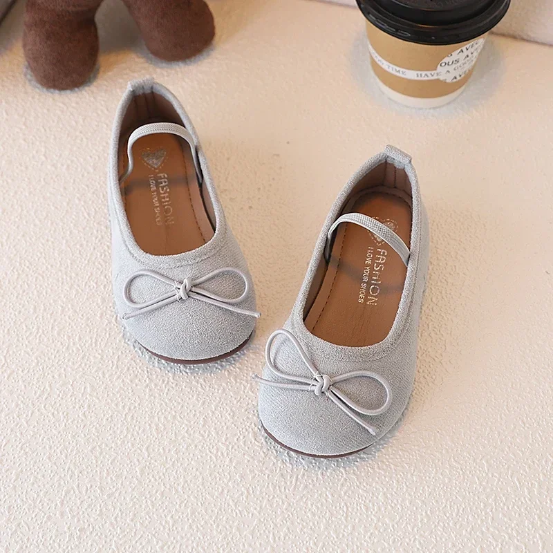 2025 Kinder Lederschuhe für Mädchen Frühling Herbst Neue Mode Koreanischen Stil Weichen Boden Anti-rutschig Vielseitig Prinzessin Wohnungen – Detail 8