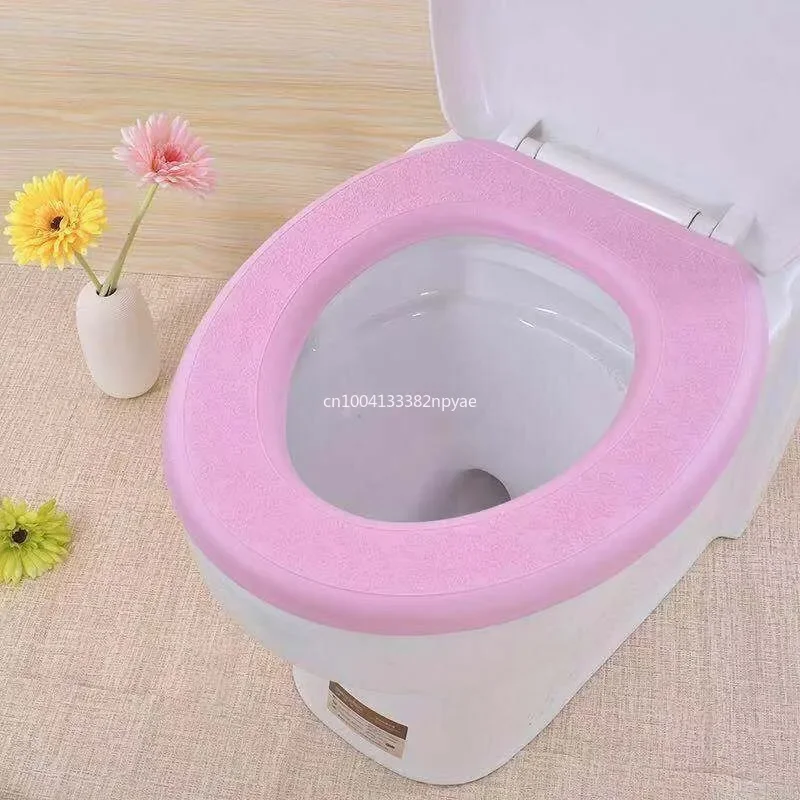 Toilet Seat Cover 1pcs Waterpoof Soft Toilet Seat Cover Bathroom Washable Closestool Mat Pad Cushion O-shape Toilet Seat Bidet Cover