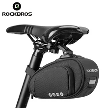ROCKBROS-자전거 가방, 충격 방지, 방수, 자전거 안장 가방, 반사 후면, 대용량 안장봉, MTB 로드 자전거 가방 악세사리
