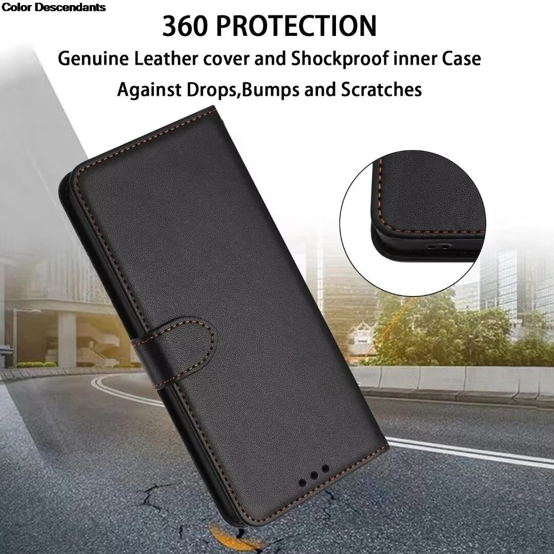Elegant Flip Leather Wallet Phone Case - Premium Protection with Card Holder & Magnetic Closure