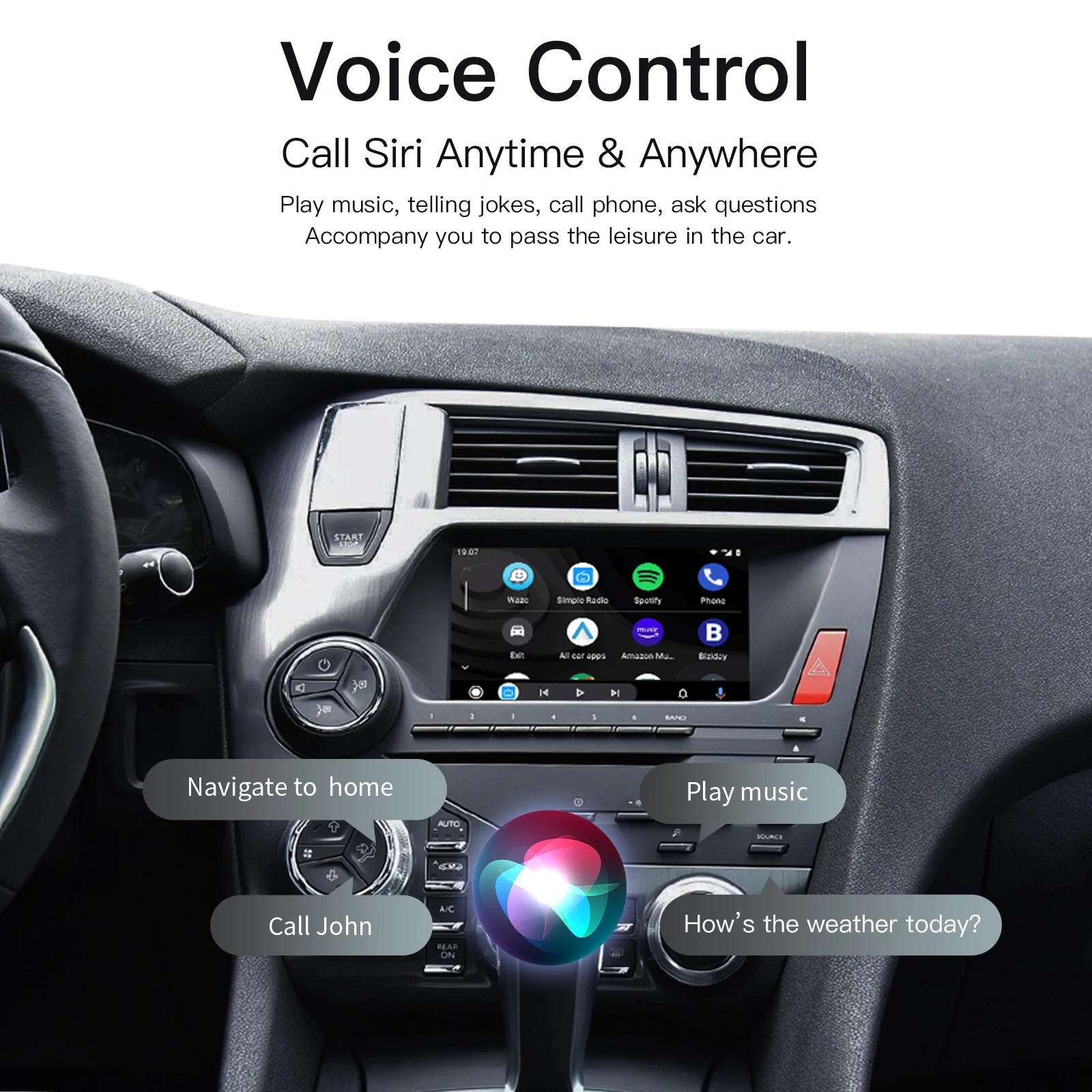 CARABC caja Carplay inalámbrica para Peugeot Citroen SMEG SMEG + Picasso C4 C5 DS4 DS3 308 508 208 3008 Android Auto módulo AirPlay 5