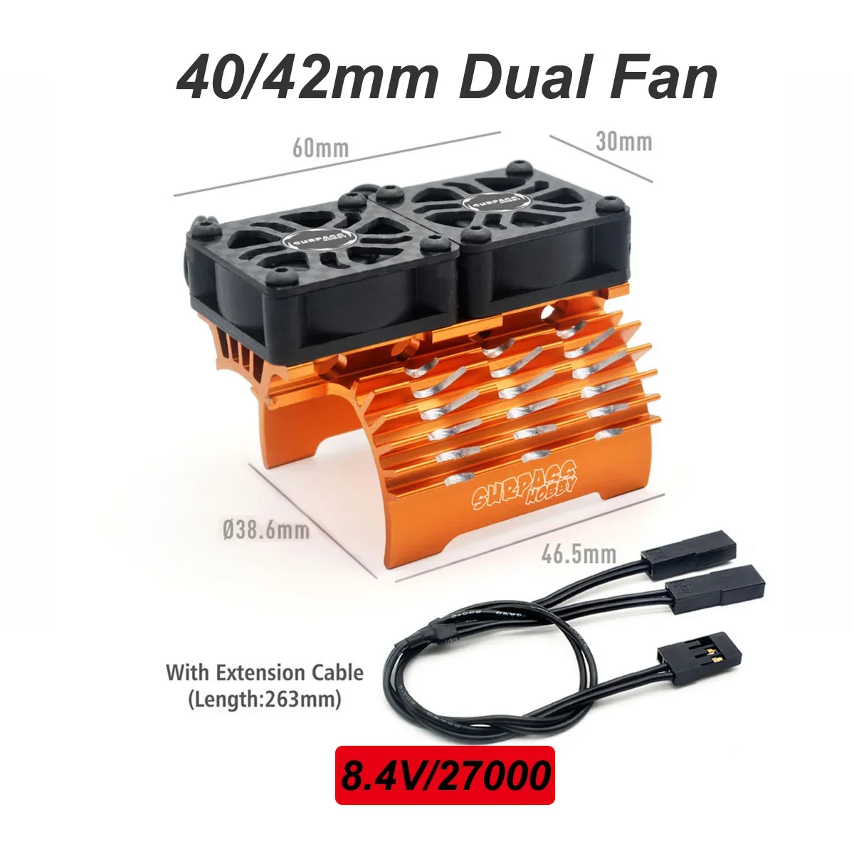 High-Performance Metal Heat Sink with Cooling Fan for RC Car Brushless Motors