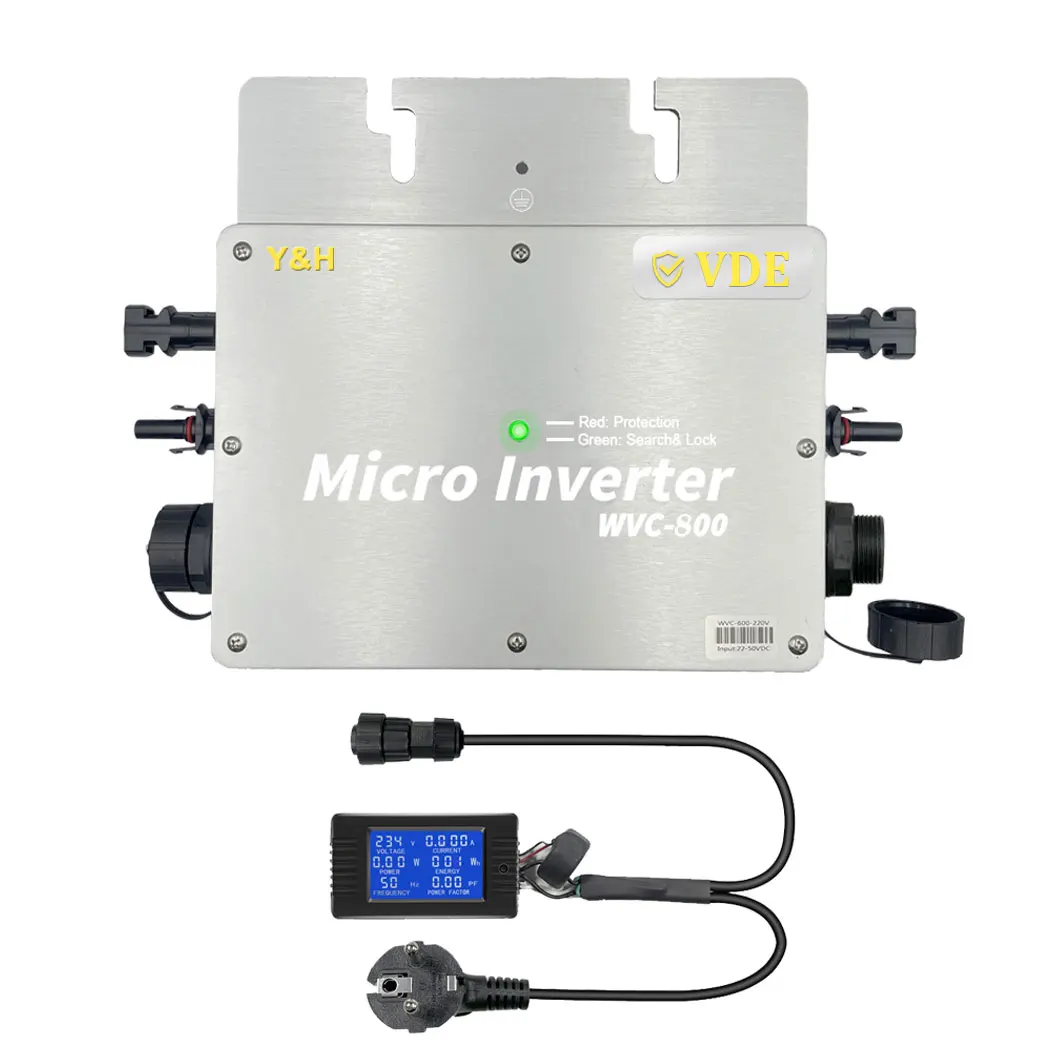 Solar Inverter Power Inverter 800W Solar Grid Tie Micro Inverter Waterproof IP65 MPPT DC30-42V PV Input AC180-260V Output For 30V 36V Solar Panel