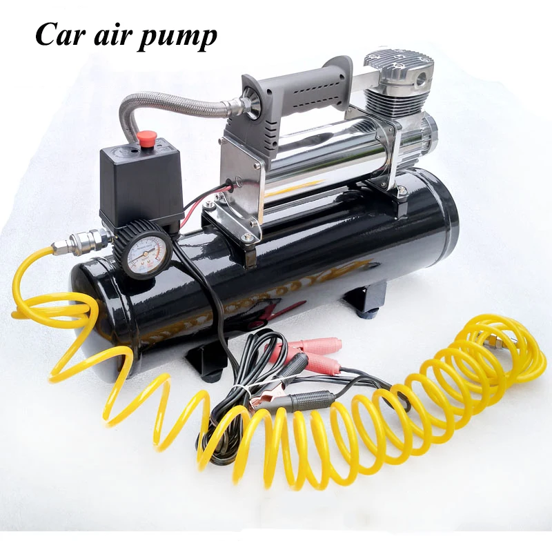 ポータブルエアポンプ12v/24v,エアタンク付き,改造エア