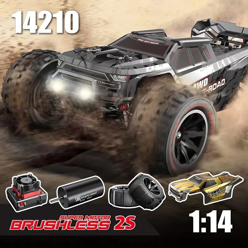 Hyper Go 14210 1:14 4wd Brushless Monster Truck 55km/h Rc Car With 2.4g  Remote