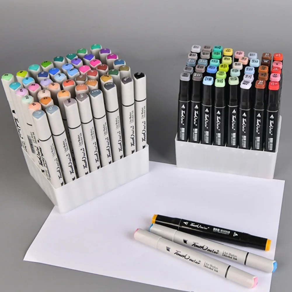 24/30/36/40/48 Slots Marker Pen Storage Holder Multifunctional Waterproof Plastic Large-capacity Student Stationery