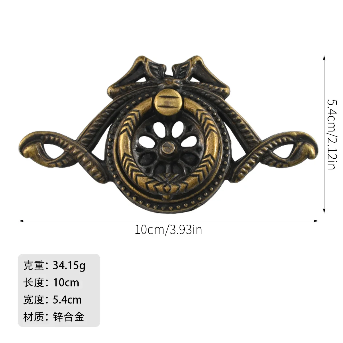 B-409 pattern single hole drawer handle home alloy cabinet European antique wardrobe simple Handle