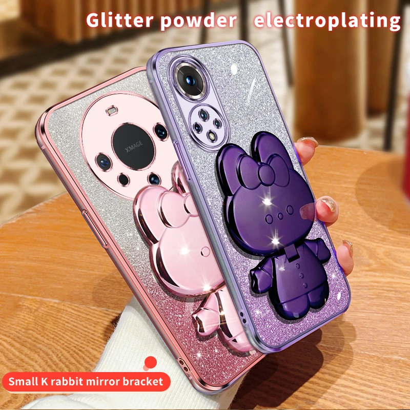 Coque de protection souple avec miroir de maquillage et paillettes pour Huawei Nova 10 Pro, 8, 11, 7, SE, 5 Pro, 3, 4, 5, 6, Nova9se_voghion.com