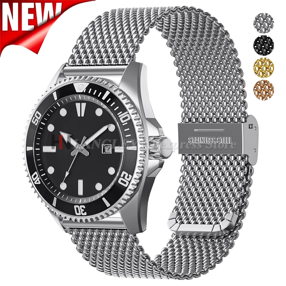 Elegant Milanese Mesh Stainless Steel Watchband Bracelet