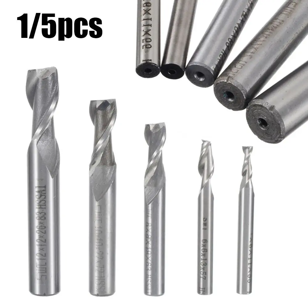 Wood Cutter Tools 2 Flute End Mill Cutter Milling Cutters CNC Straight Shank