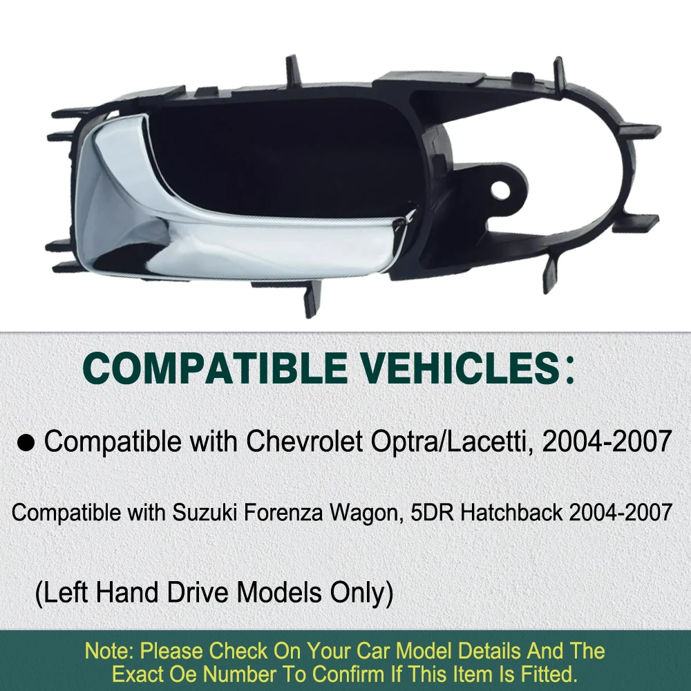 Maniglia per porta interna anteriore posteriore sinistra destra per Chevrolet Optra/Lacetti Suzuki Forenza Wagon 5 porte Hatchback 2004-2007 - immagine 4