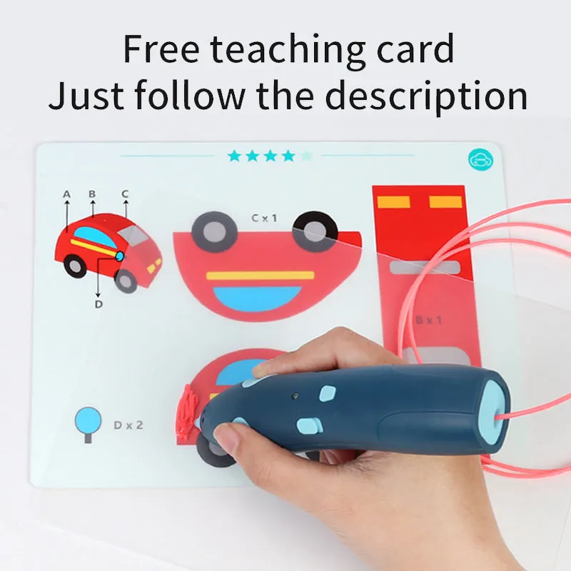 Luxmoc No Hot 3D Printing Pen Three-Dimensional Graffiti DIY Drawing Toys Models Low Temperature Wireless 3D Drawing Pen