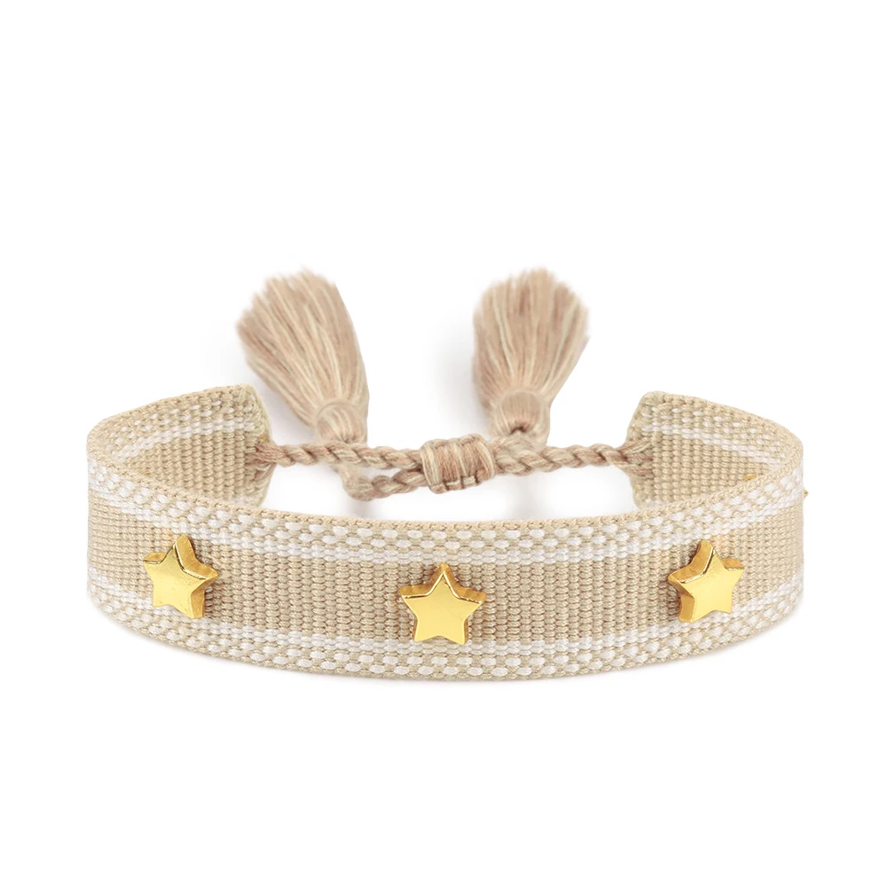 Hand Woven Bracelets Adjustable Studded Stars Bracelet Fashion Jewelry Gifts - Image 4