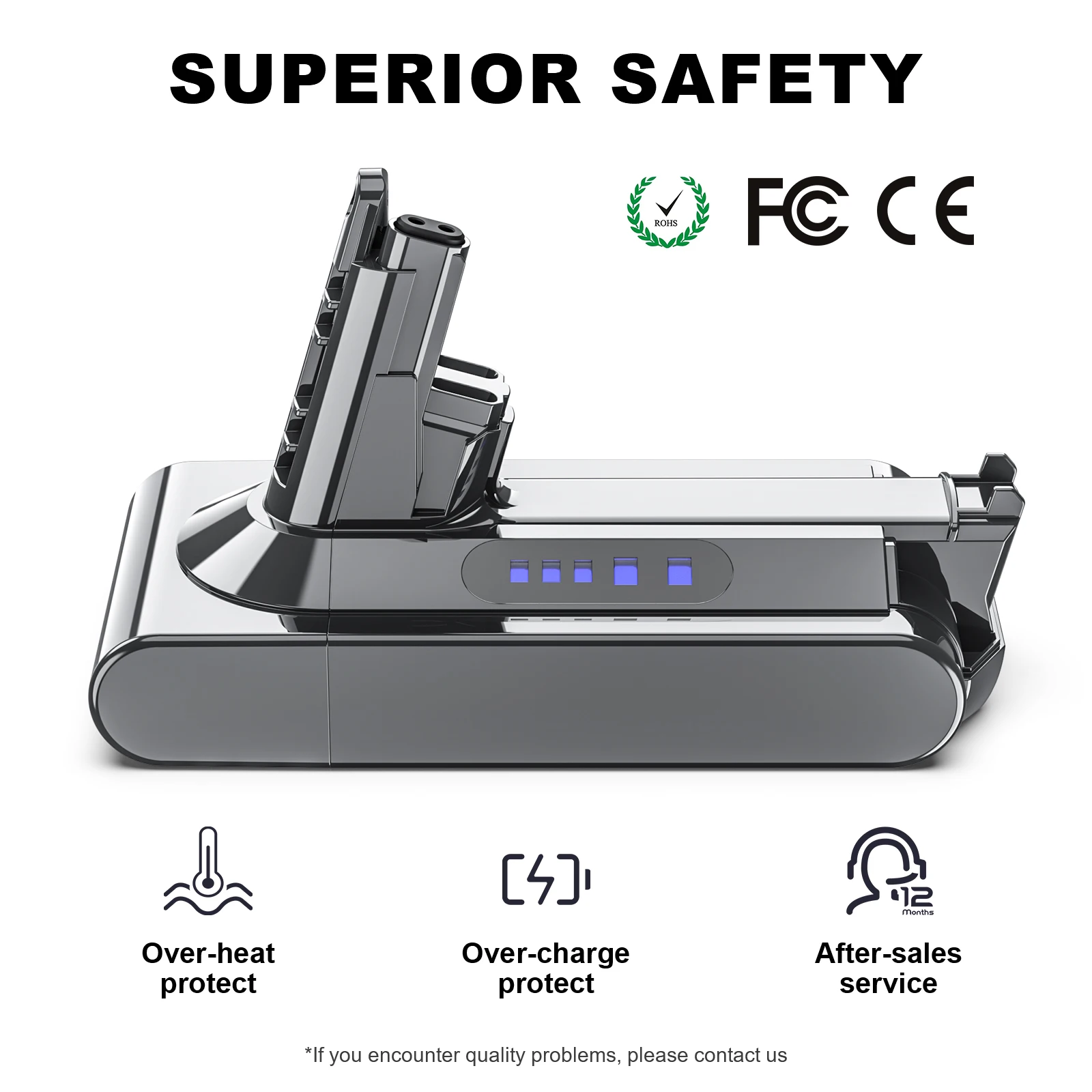 ダイソンバッテリー　v10 v12対応　6500mAh PSE認証 ダイソン 掃除機 バッテリー V10 SV12 6500mAh PSE認証 - メルカリ