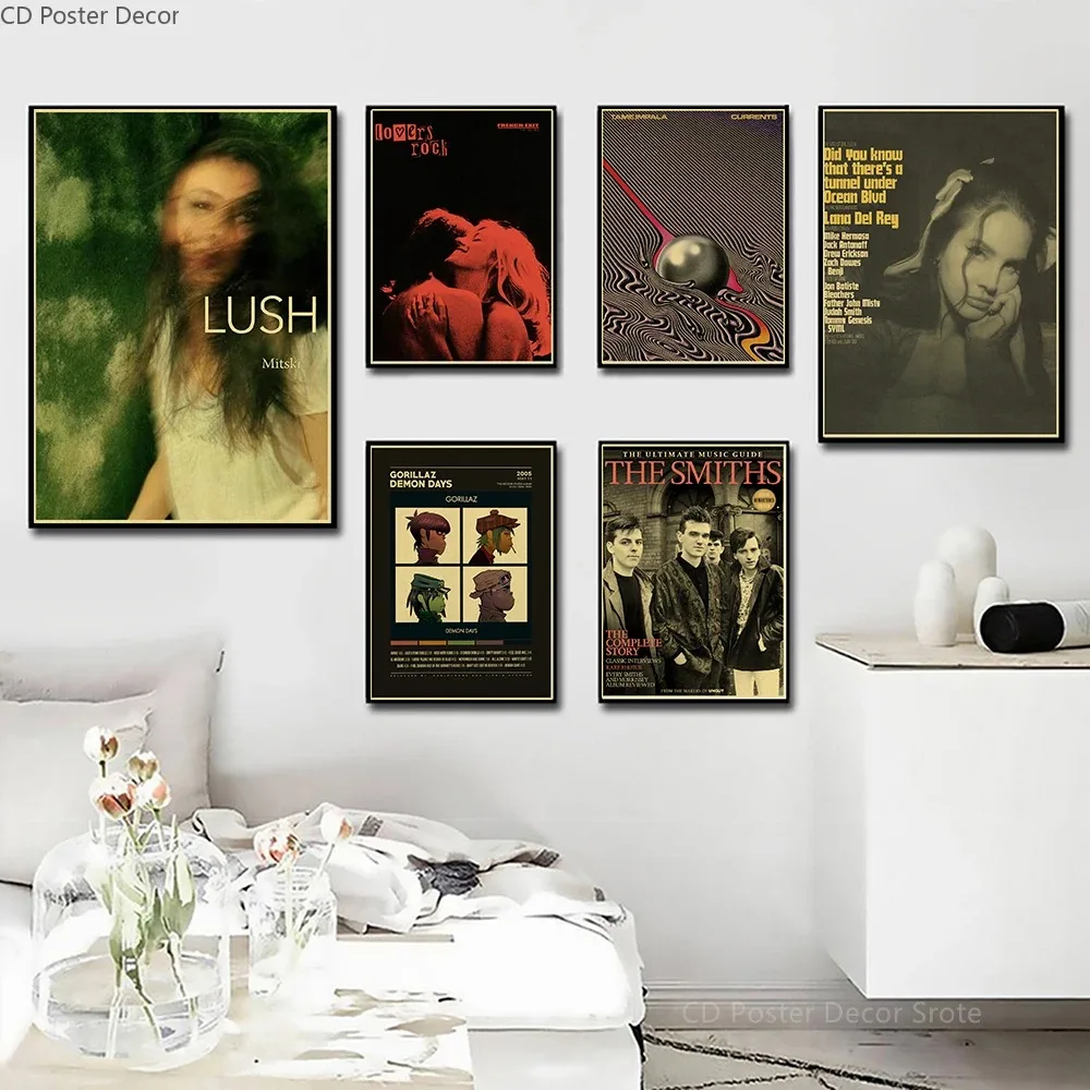 Vintage Music Album Posters Singer Lizzy Grant TV Girl Retro Canvas Painting Room Home Bar Decor