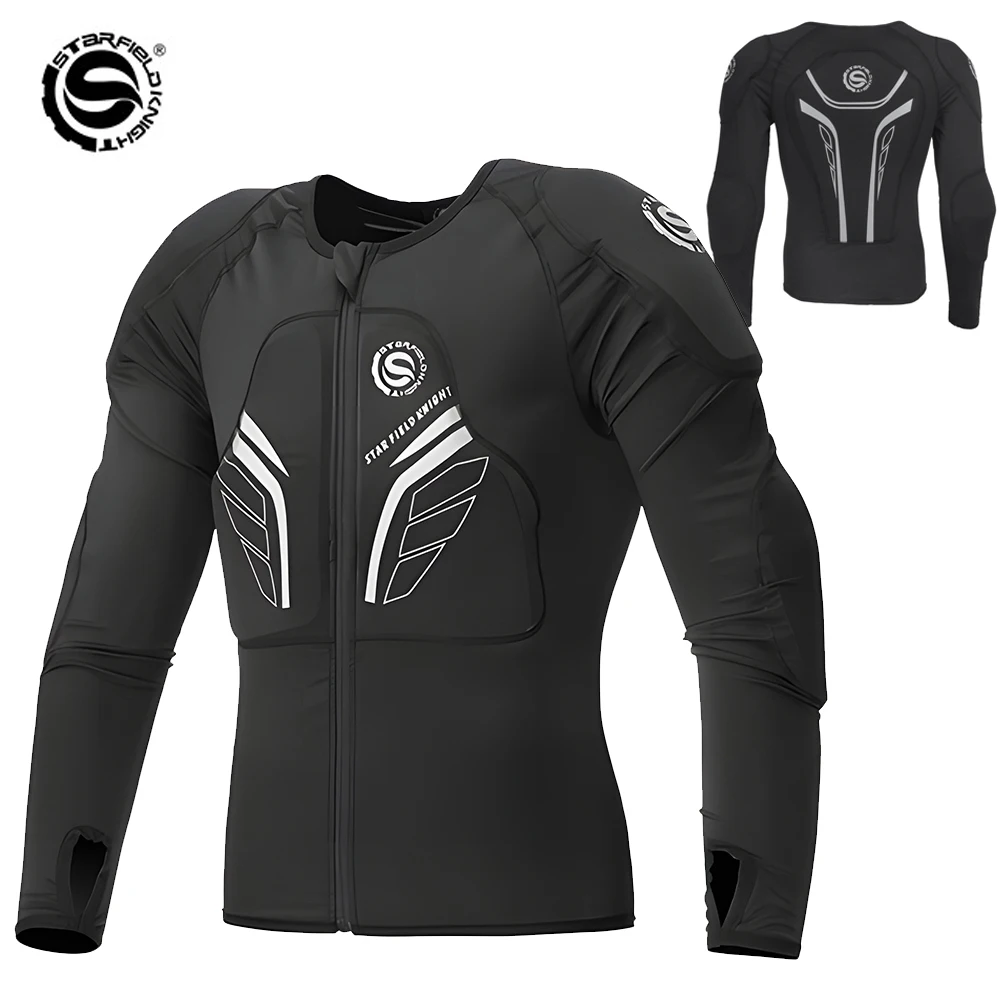 Star Field Knight Motorcycle Armor Protective Gear Men Off-Road Motocross Riding Jacket Motorbike Racing Body Moto Armor Black