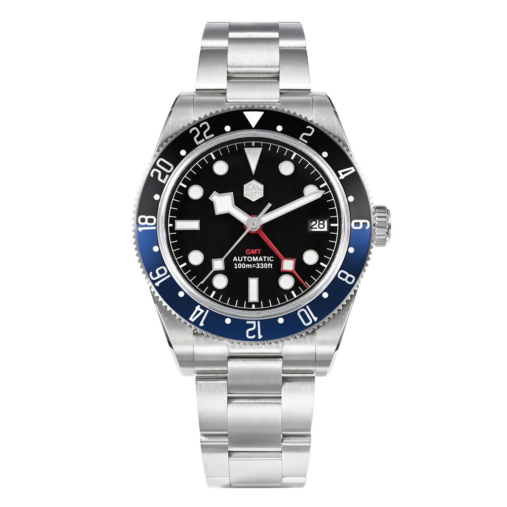 San Martin サンマルティン GMT 自動巻き NH34 100m防水 San Martin サンマルティン GMT 自動巻き NH34 100m防水