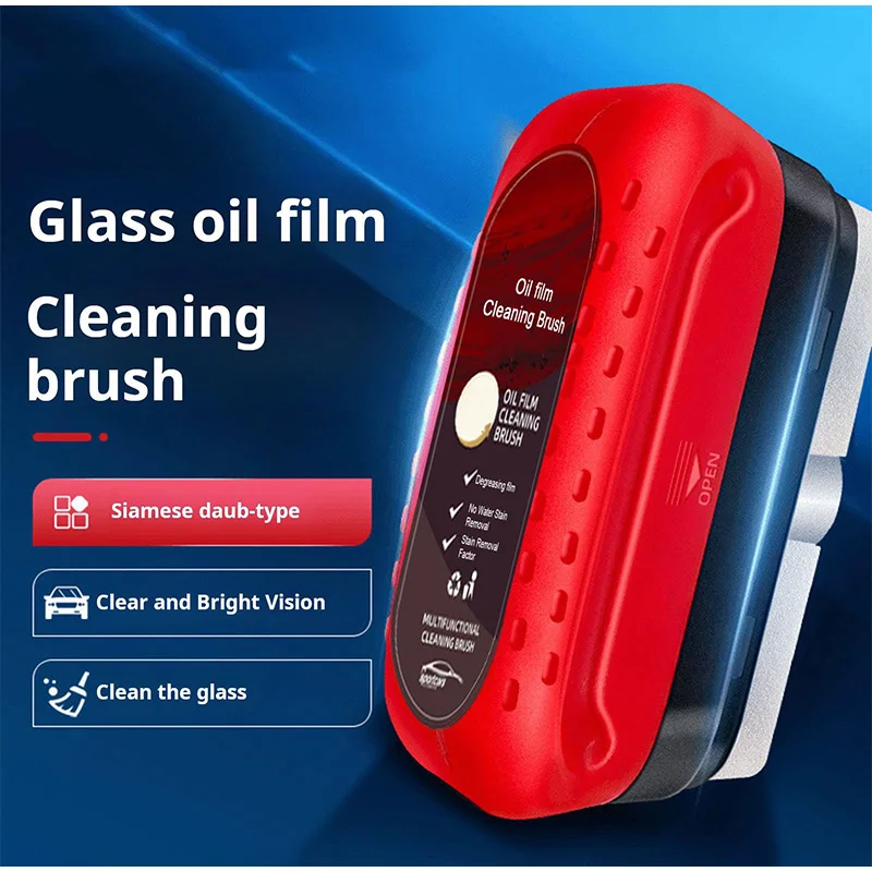 Car Glass Cleaner Brush Glossy Powerful Dirt Car Windshield Oil Film Remover Cleaning Polishing Care Maintenance Sponge Brush cleaning brush car glass cleaner glass cleaner brush glass cleaning brush glass oil film remover
